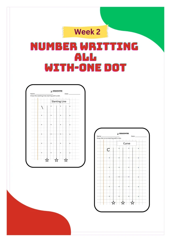 Numbers 1–10 worksheets for preschool