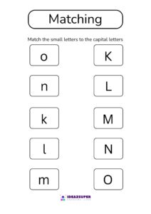 Matching Capital & Small Letters – Connect the Columns (Ages 3–5)