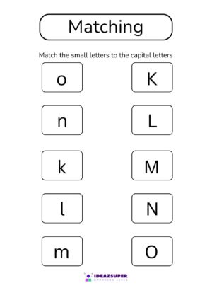 Matching Capital & Small Letters – Connect the Columns (Ages 3–5)