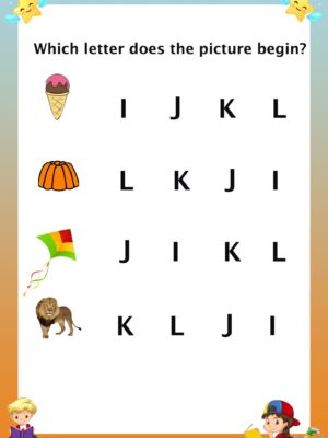Beginning Sound Capital Letters – Circle a Letter for the Picture (Ages 3–5)
