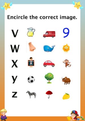 Beginning Sound Capital Letters – Circle a Picture for the Letter (Ages 3–5)