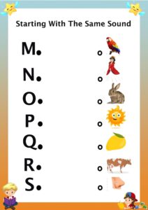 Beginning sound capital letters worksheet