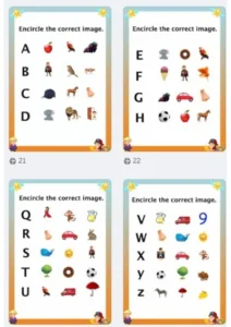 Beginning sound Capital letters - Circle a picture for the letter (Ages 2-5)