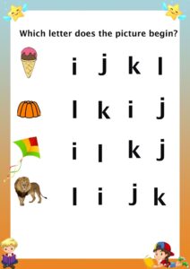 Beginning sound small letters circle worksheet