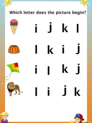 Beginning sound small letters circle worksheet