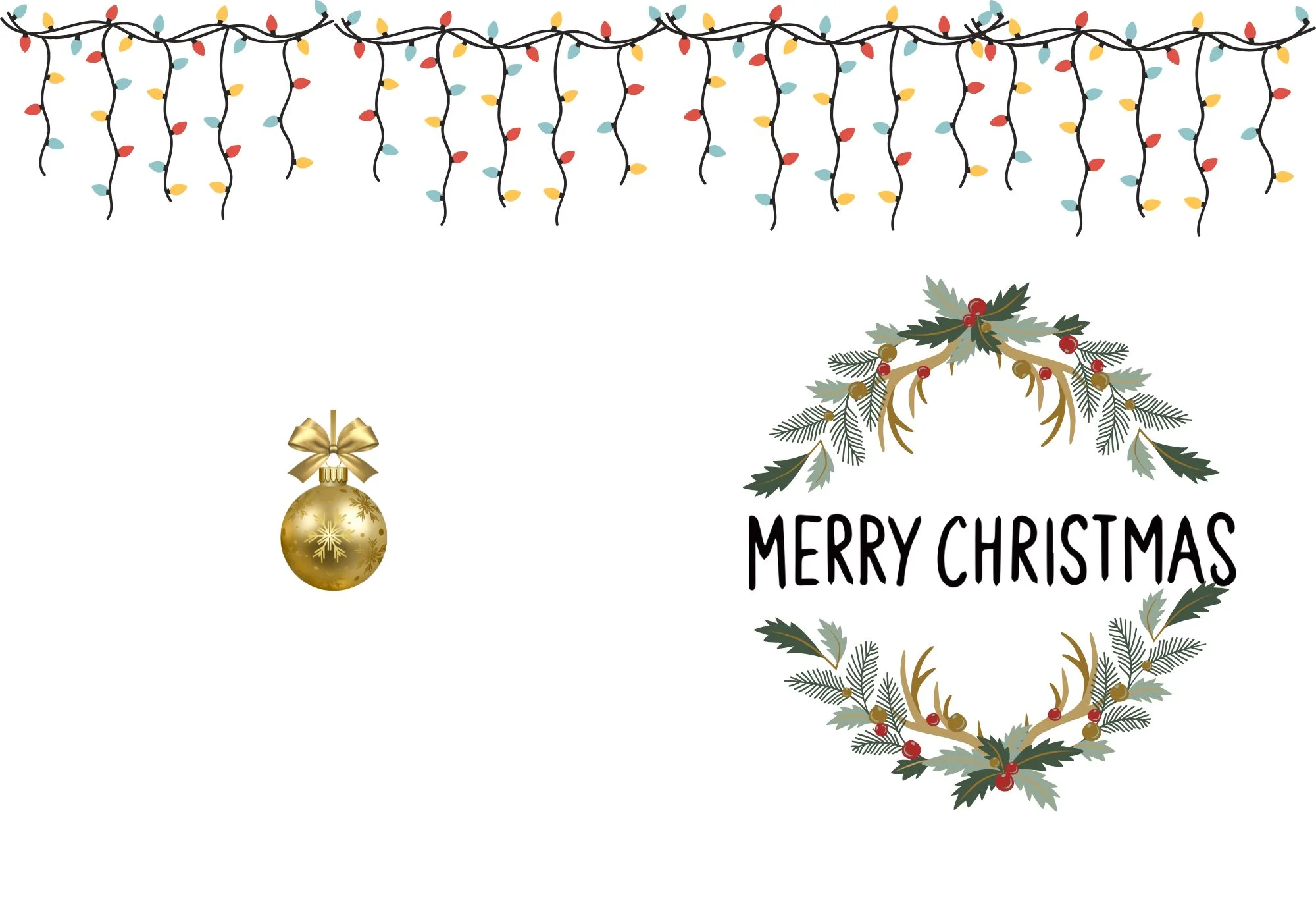 Christmas day card template printable for kids 