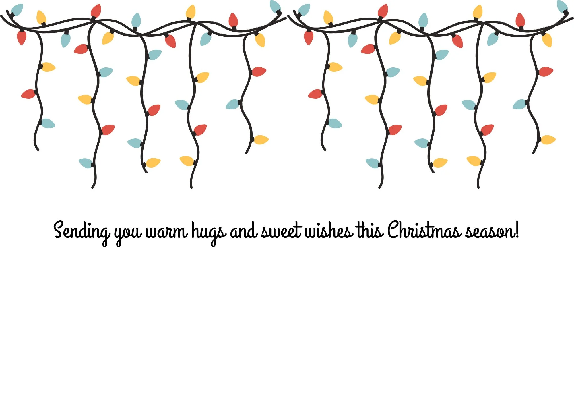 Christmas day card template printable for kids 