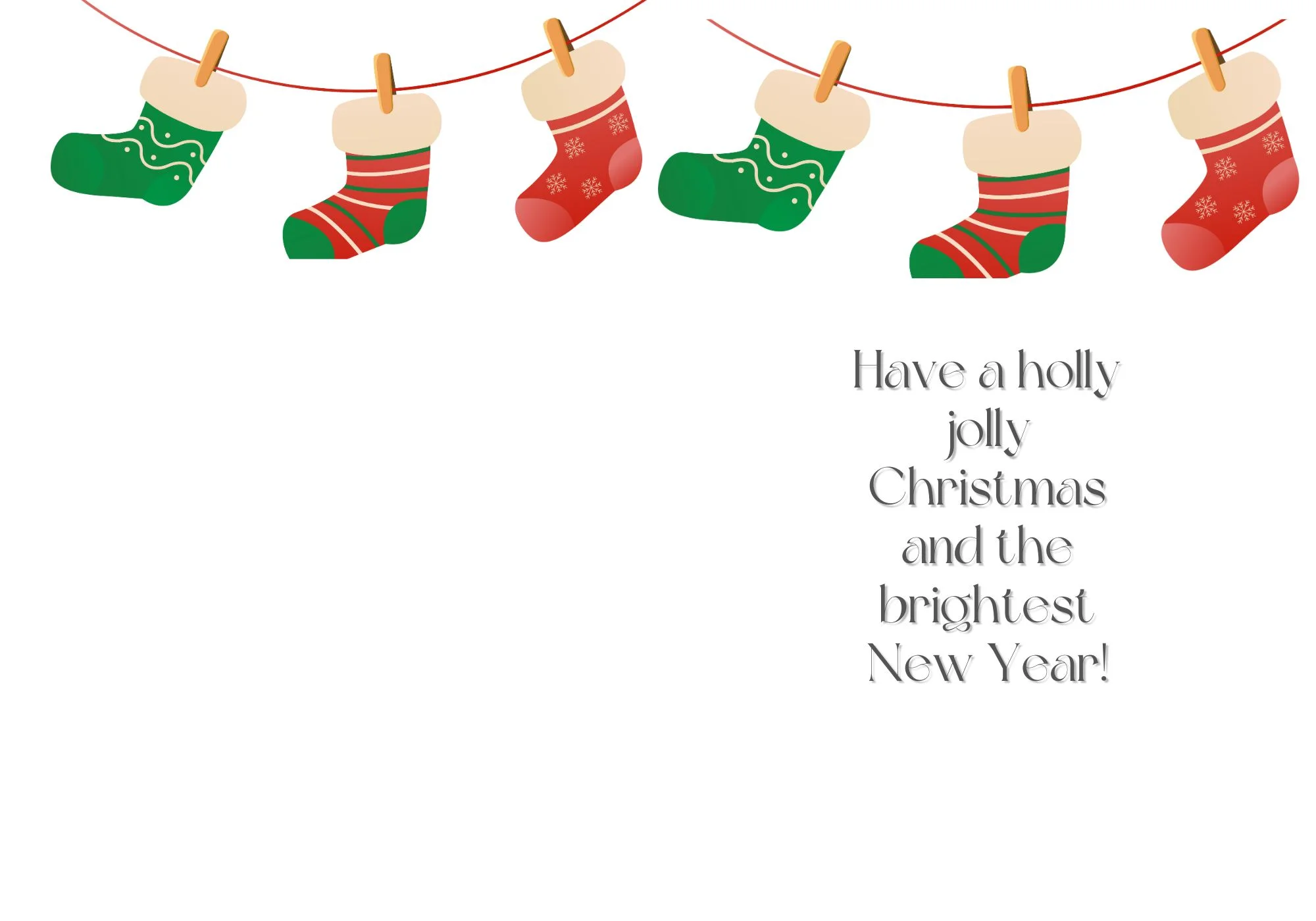 Christmas day card template printable for kids 