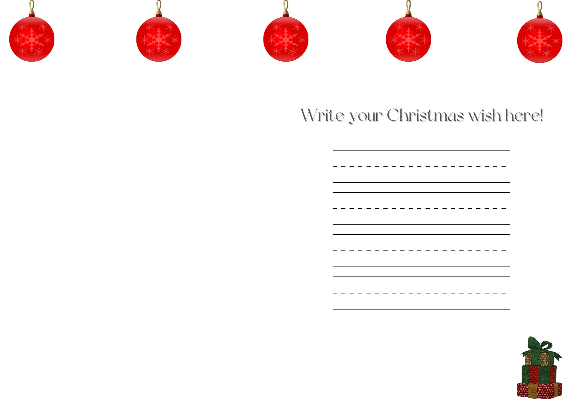 Christmas day card template printable for kids 