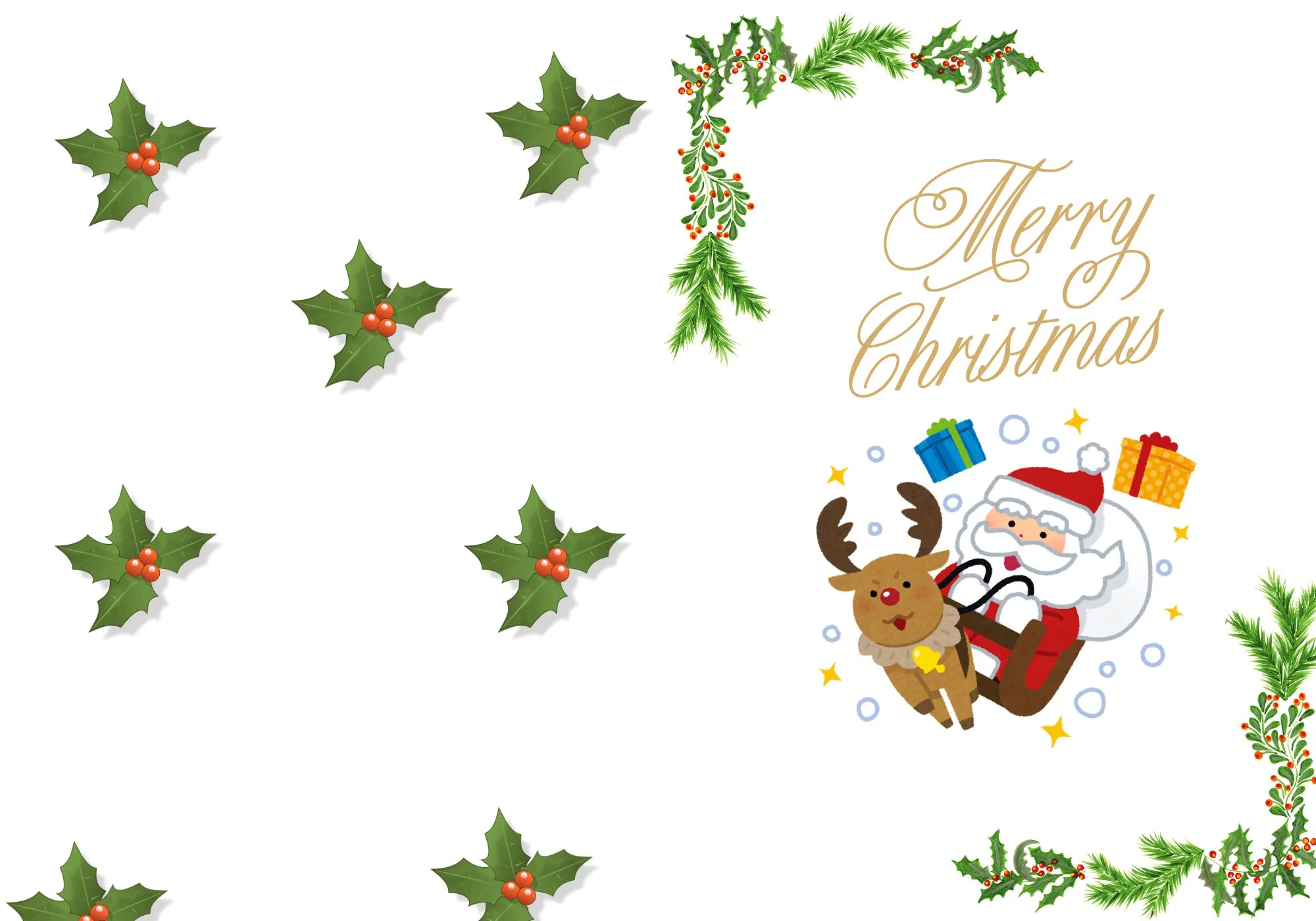 Christmas day card template printable for kids 