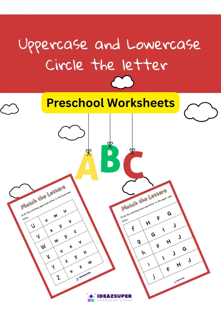 Connecting Uppercase and Lowercase Letters - Circle the letter