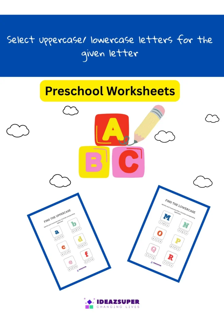 Connecting Uppercase and Lowercase Letters - Select uppercase lowercase letters for the given letter (1)