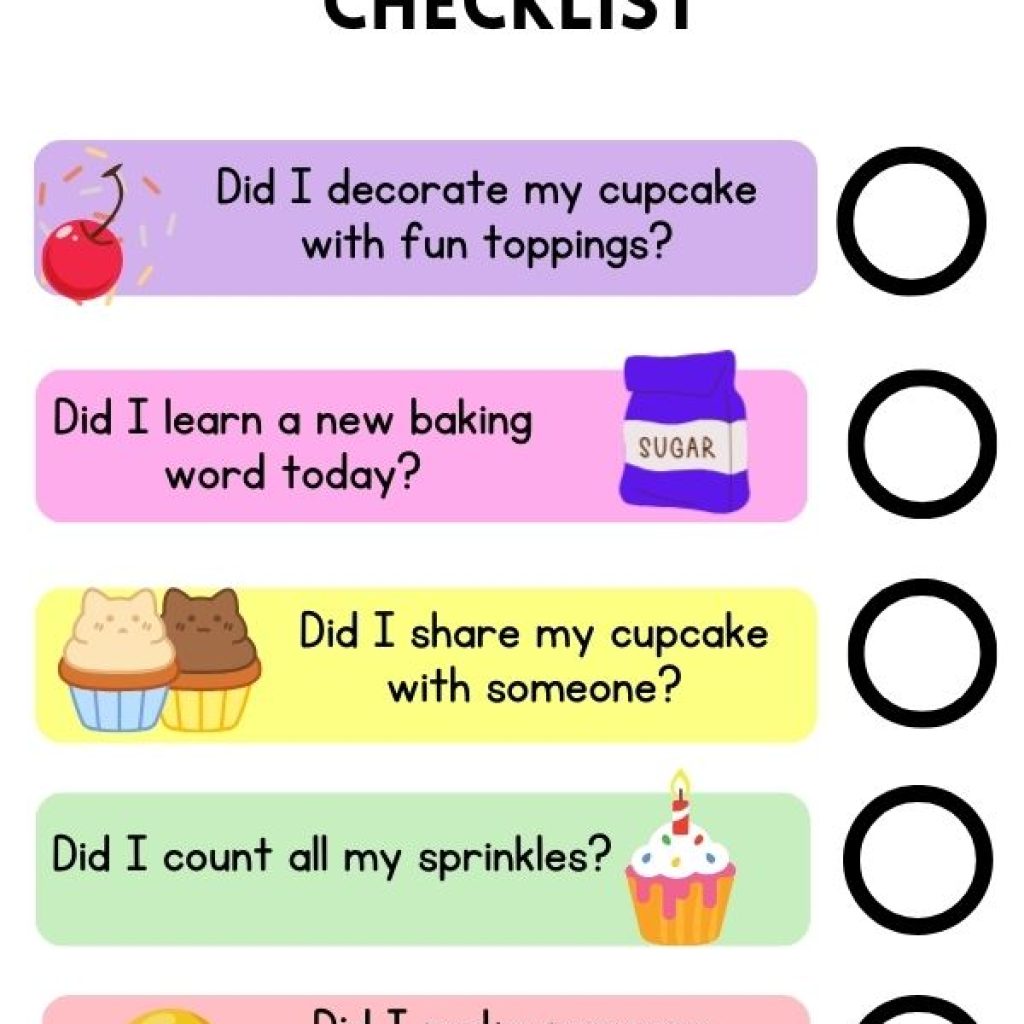 Cupcake Day Checklist