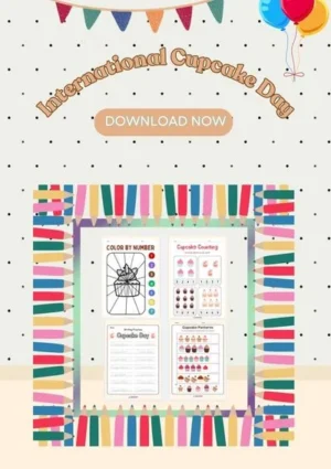 International Cupcake Day Worksheets Ages (3-5)