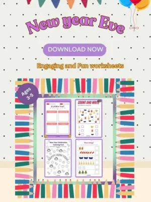 New year worksheets for Preschoolers