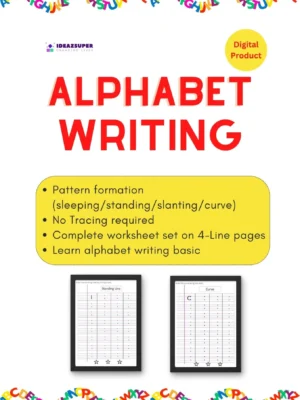 PreKG Level 2 English Writing All lines standing sleepin Ages 3-5