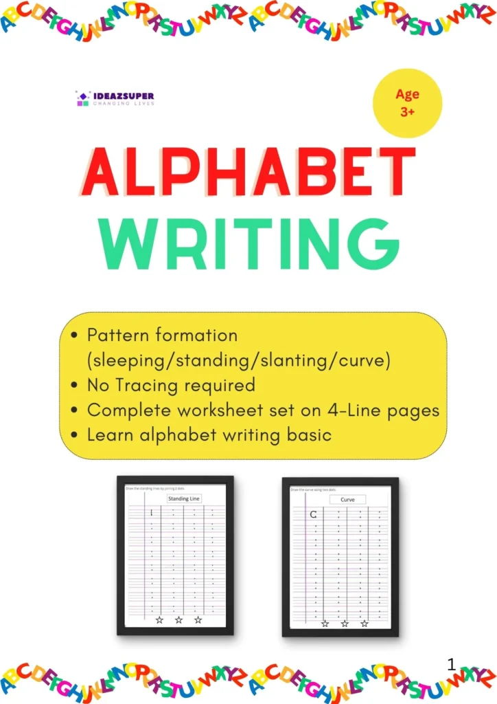 PreKG Prewriting lines English notebook