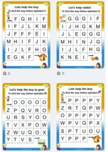 capital letter find path preschool worksheet