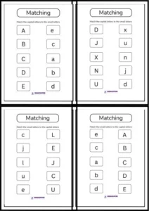 connecting uppcase and lowercase letters match columns