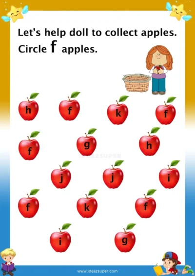 Alphabet Identification – Small Letters (Ages 3–5) | Circle the Correct Letter