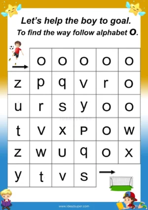 Alphabet Identification – Small Letters (Ages 2–5) | Find the Path