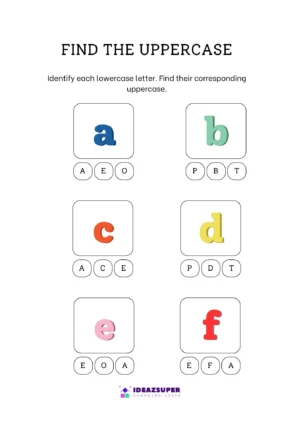 Select uppercase/ lowercase letters for the given letter