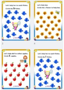 small letter circle preschool worksheet