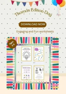 Thomas Edison Day kids worksheet