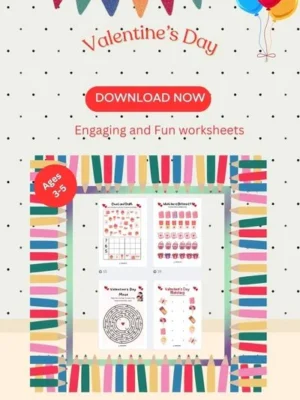 Valentine’s Day Worksheets for Kids