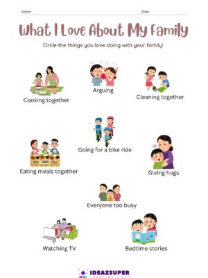 Global Day of Parents activity sheet
