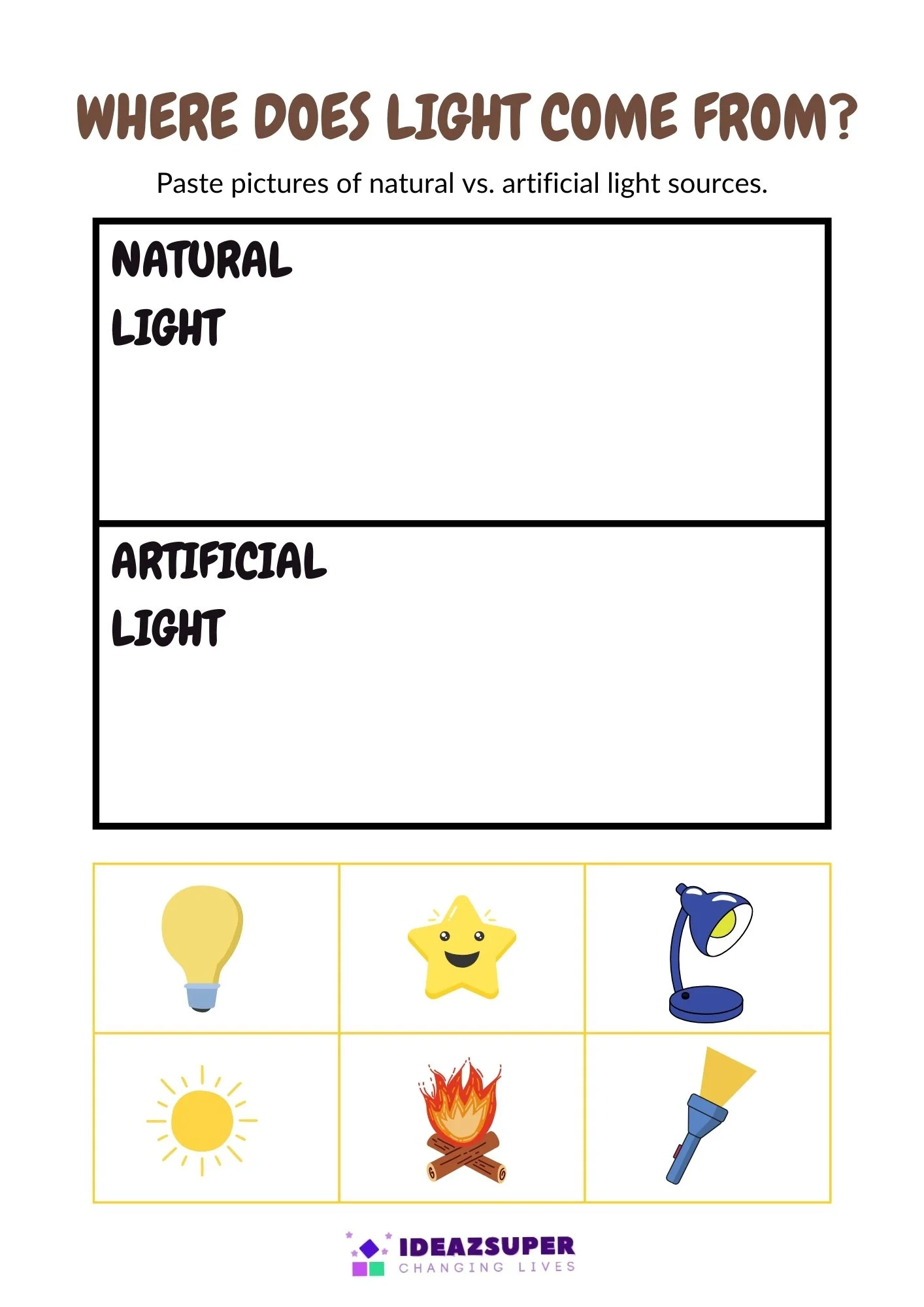International Day of Light | Free Printable Activities for Ages 3–5