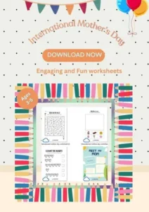 International mothers day preschool worksheet