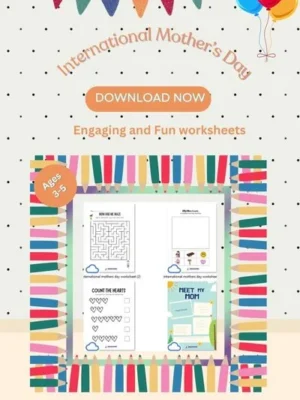 International mothers day preschool worksheet