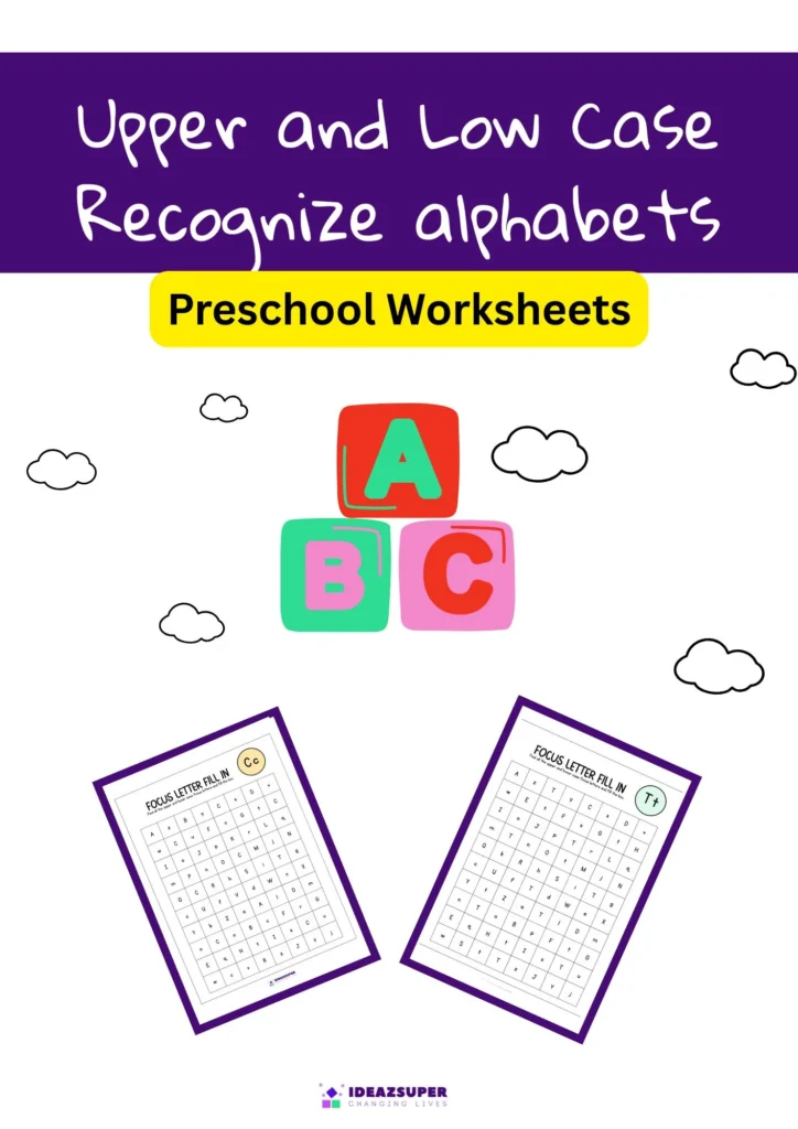 Alphabet Identification – Fill the Focus Letter (Ages 2–5)
