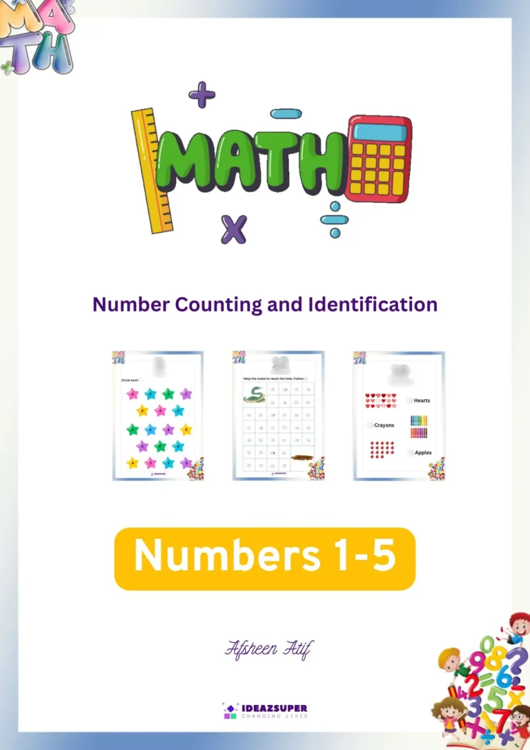 numbers 1–5 worksheets for preschoolers