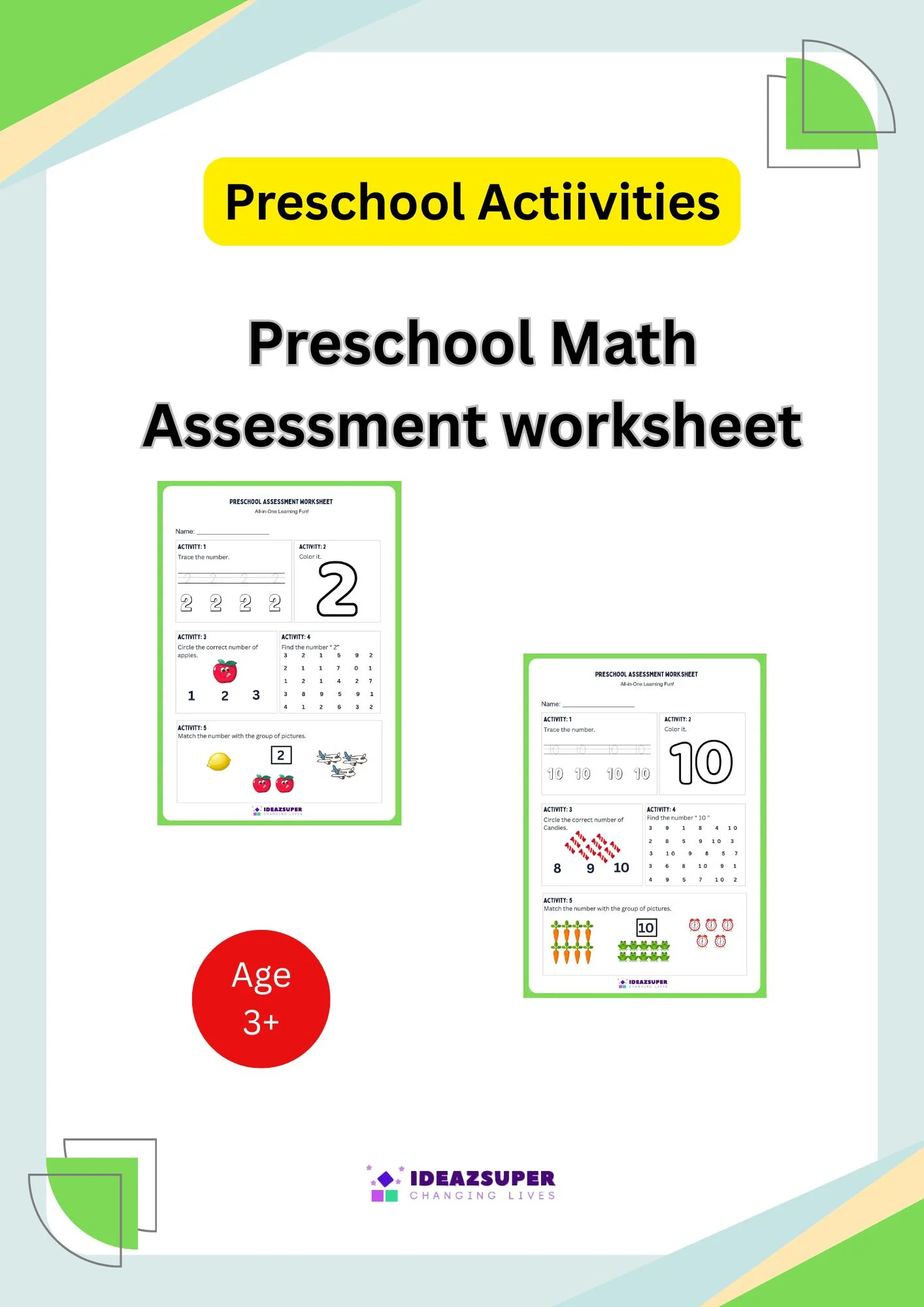 Math Activity Worksheets - IdeazSuper