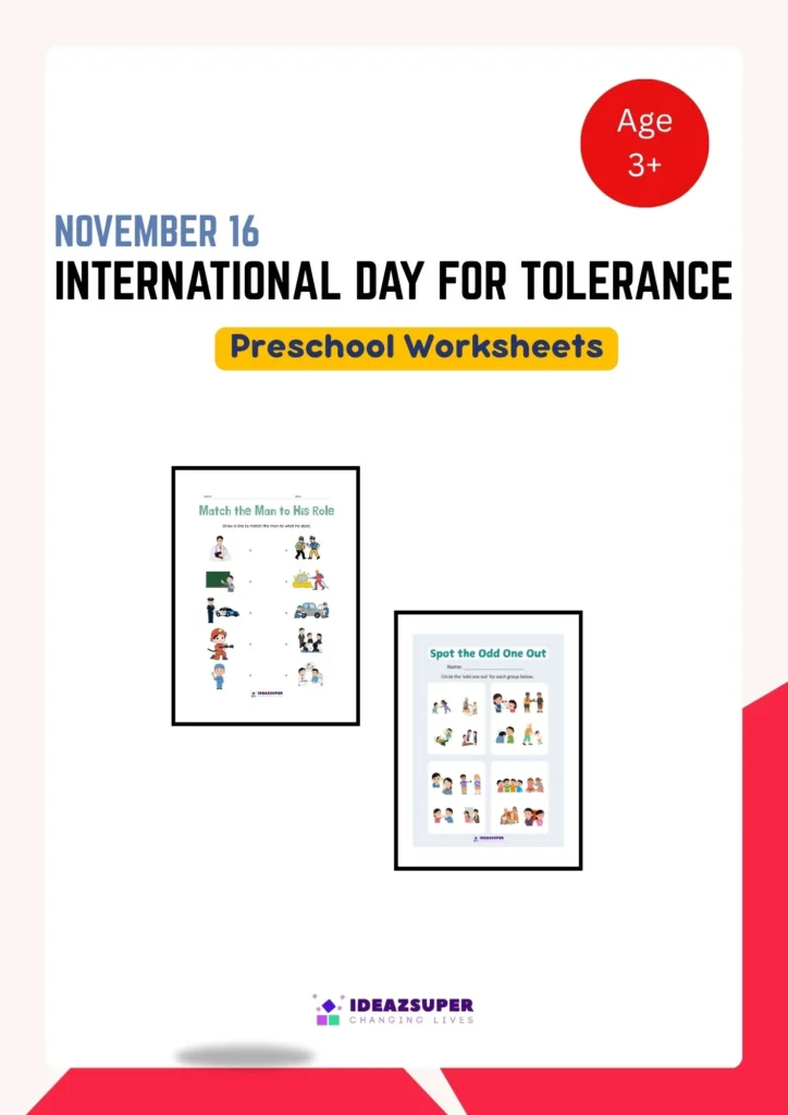 tolerance day preschool worksheet