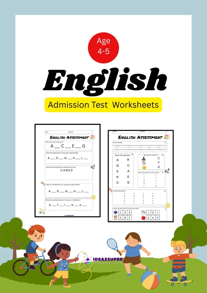 Admission Test Worksheets