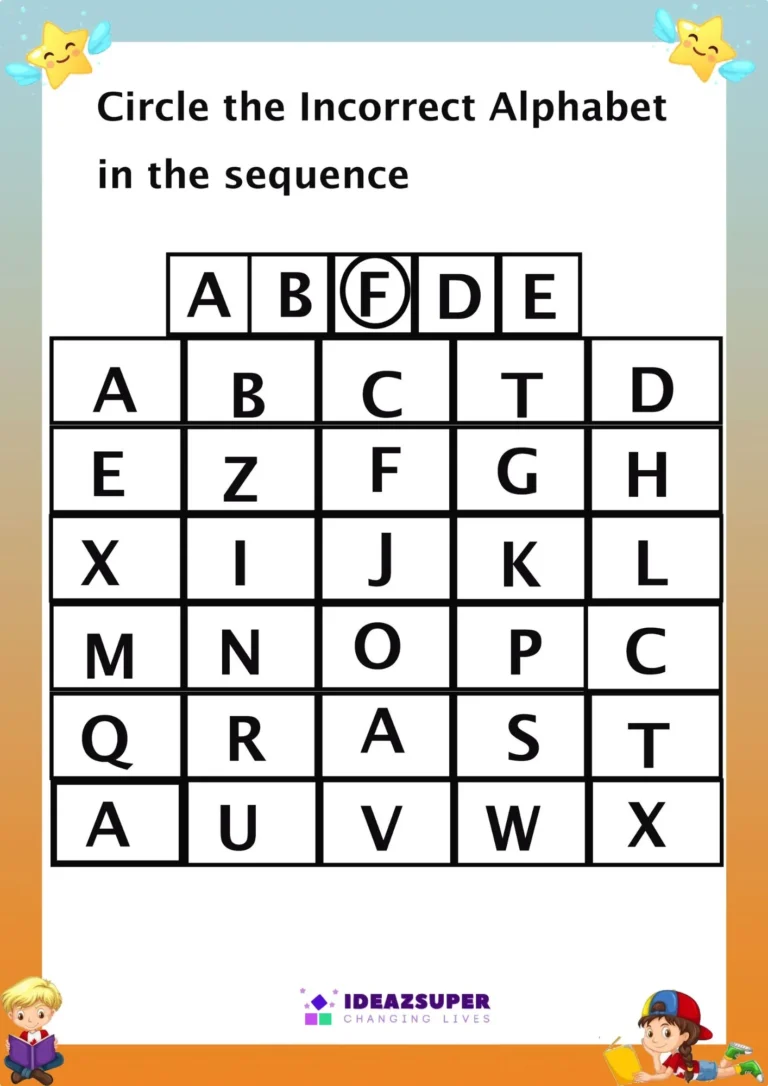 Capital Letter ABC Maze Worksheets sample page 1