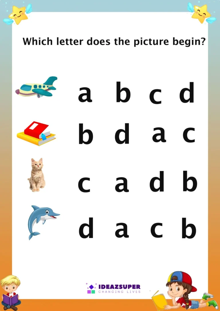 Circle the Small Letter Beginning Sound Worksheets sample page 1