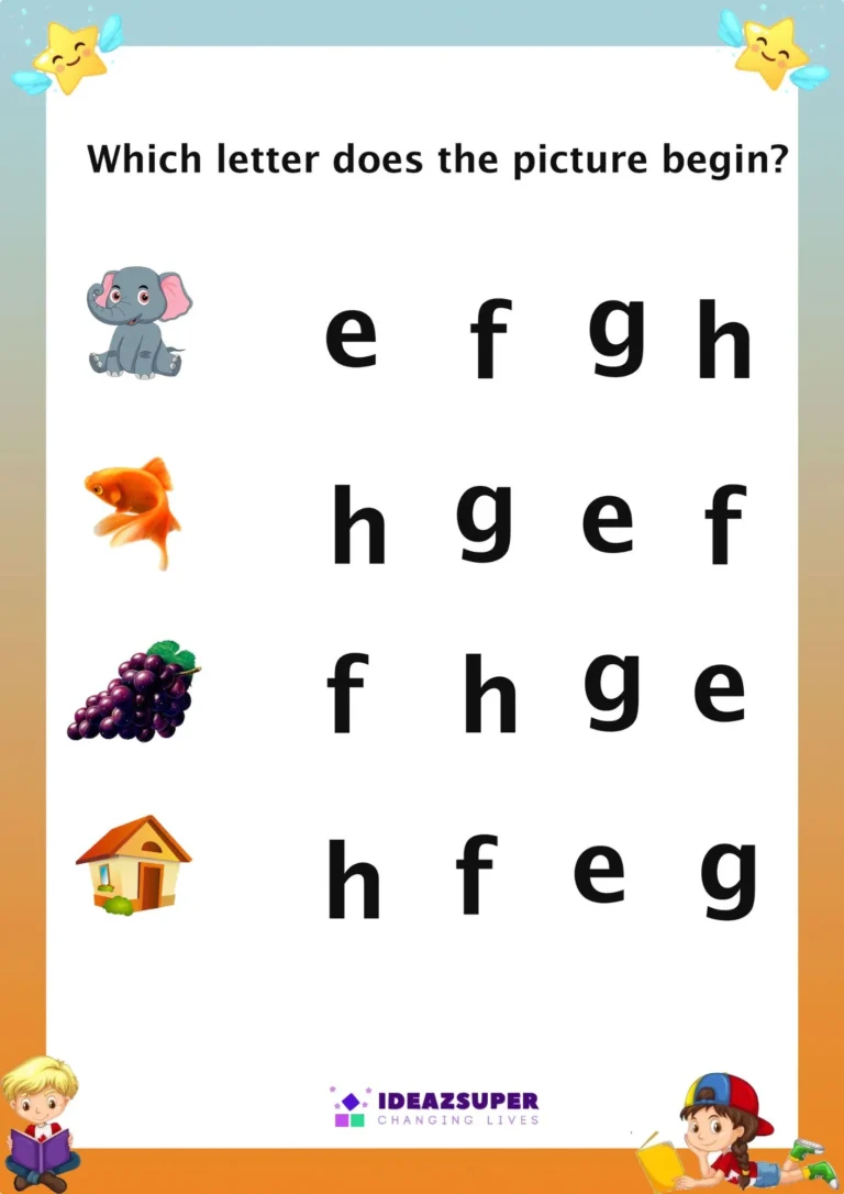 Circle the Small Letter Beginning Sound Worksheets sample page 2