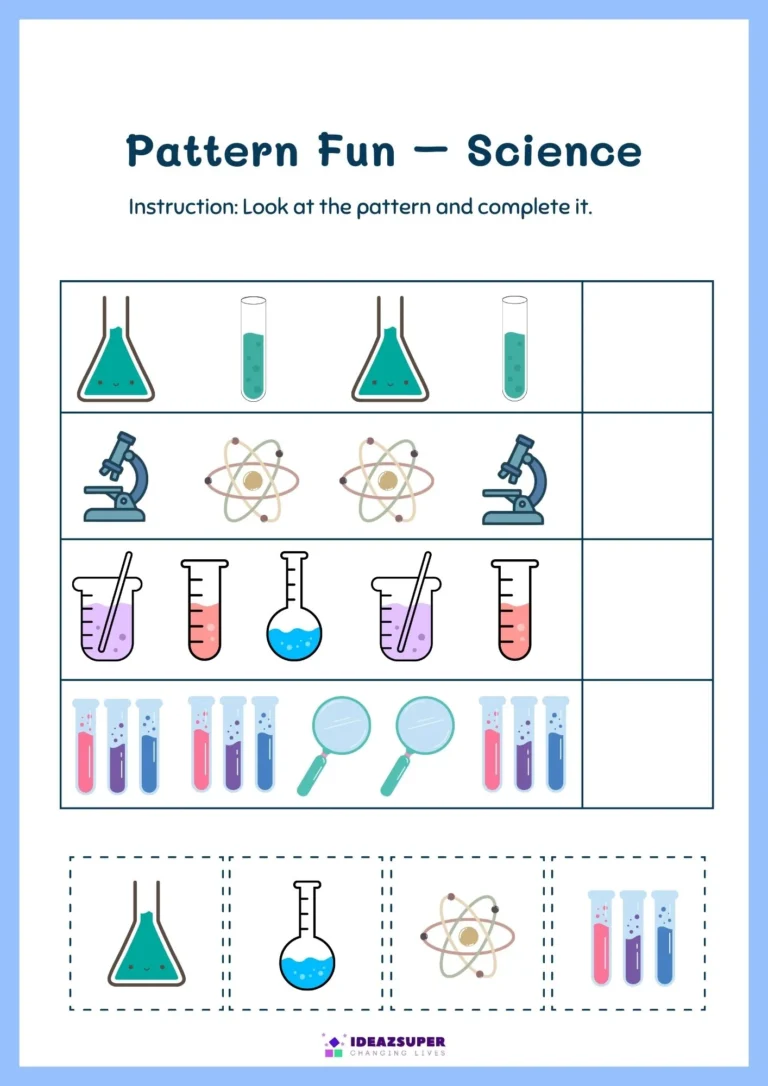 Women and Girls in Science worksheet: pattern fun