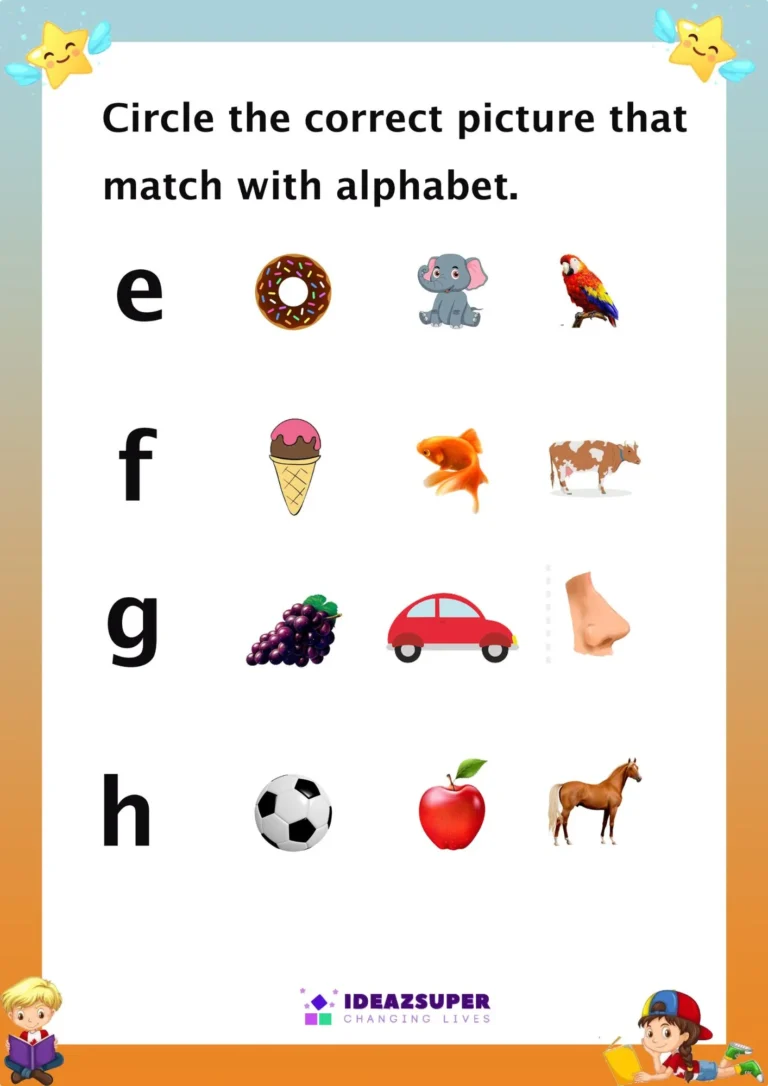 Circle the Picture: Small Letter Beginning Sounds sample page 2