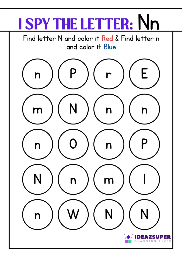 Colour the Matching Letter Worksheets A to Z sample page 2