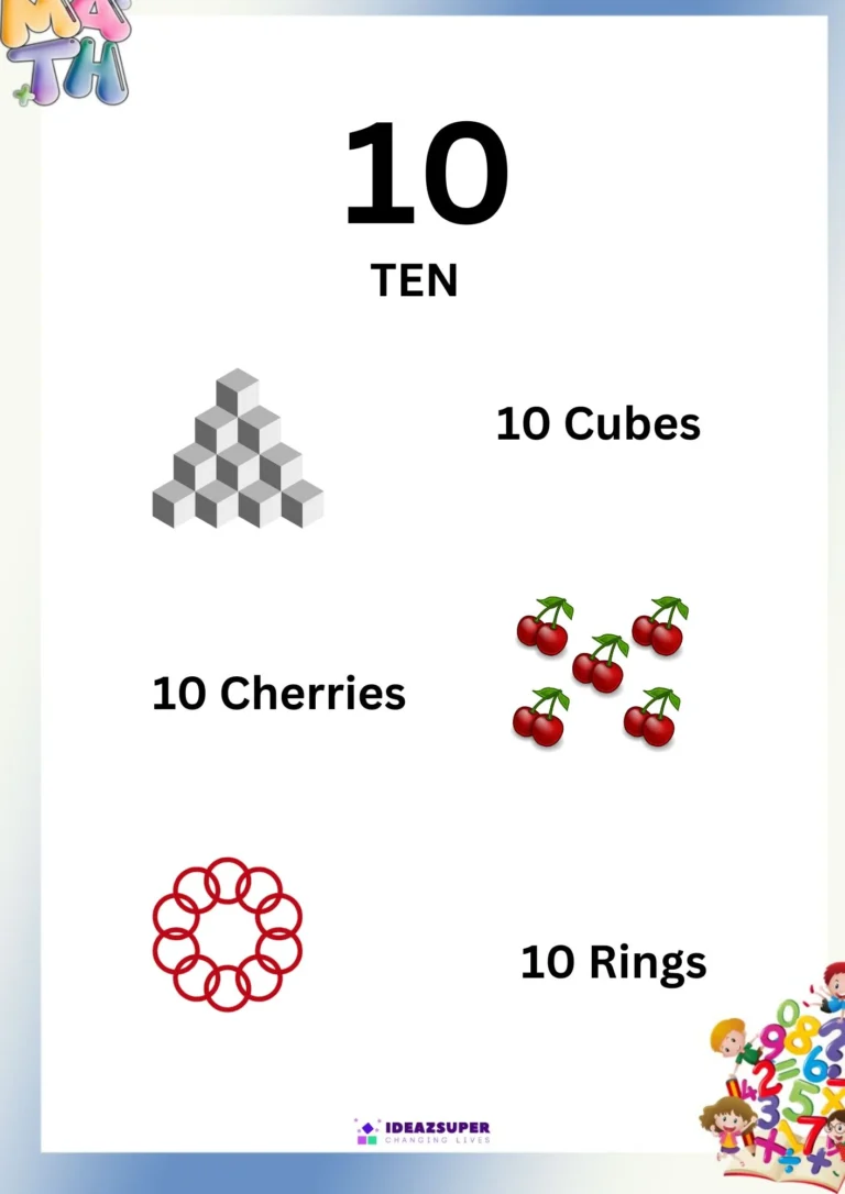 My First Counting Book: the number 10 with its number word and three groups of pictures