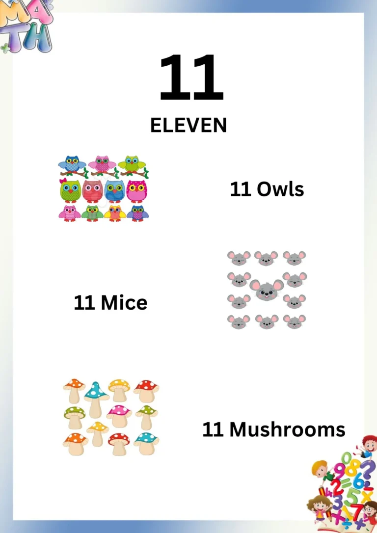 My First Counting Book: the number 11 with its number word and three groups of pictures
