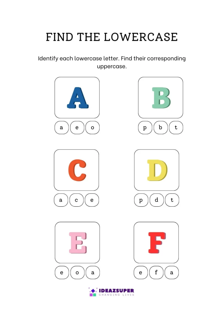Select the Matching Letter Worksheets sample page 1