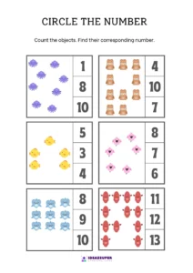 count and circle number 1 to 20