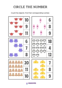 count and circle number 1 to 20