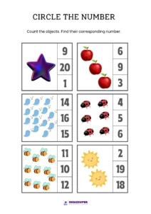 count and circle number 1 to 20